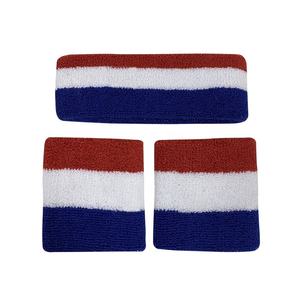 السائبة عصابة رياضية للرأس s 3 قطع العصابات مجموعة الرجال مخصص القطن مخطط عصابة رياضية للرأس و المعصم العصابات - Product Image 3