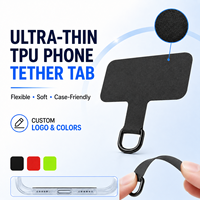Correa de Teléfono Ultrafina de TPU con Logotipo Personalizado, con Anillo en D de Metal, Parche Universal para Correa de Teléfono, para Correa Cruzada o de Muñeca