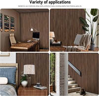 Panneaux acoustiques modernes à 3 côtés en lattes de bois, panneaux muraux insonorisants, noyau en MDF, Akupanel en bois pour les espaces résidentiels et commerciaux