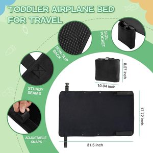Lit de voyage portable pour enfant en tissu peluche, extenseur de siège d'<span class=keywords><strong>avion</strong></span> pour tout-petits, lit de voyage doux pour bébé, essentiels pour les longs trajets en <span class=keywords><strong>avion</strong></span> - Product Image 2