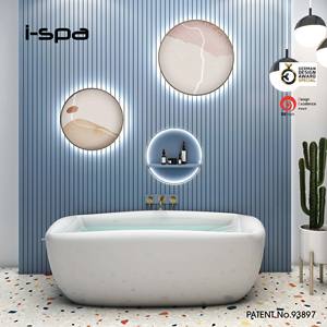 Bañera Rectangular Moderna de Acrílico con Hidromasaje - Product Image 1