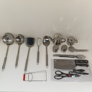 Lovfe thép không gỉ chậu bếp thìa xẻng <span class=keywords><strong>Cookware</strong></span> <span class=keywords><strong>Set</strong></span> mạnh mẽ an toàn cho tất cả các bếp lò hoàn hảo cho nấu ăn và phục vụ - Product Image 5