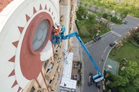 Nacelle articulée autopropulsée pour le levage de matériaux de construction 2019, plateforme de travail en hauteur hydraulique sur remorque, nacelle élévatrice