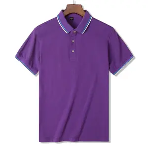 Polo de bonne qualité personnalisé pour hommes, t-shirt logo brodé, échantillon personnalisé