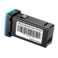 Prise de voiture 2ports Chargeur de voiture Type-c 2PD Chargeur rapide avec affichage LED de tension Double PORT Téléphone DVR Adaptateur MP3 pour Toyota