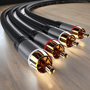 Câble audio stéréo CSL <span class=keywords><strong>Cinch</strong></span> 0,5 m 2x <span class=keywords><strong>RCA</strong></span> vers 2x <span class=keywords><strong>RCA</strong></span> - Entrée AUX, connecteur métallique plaqué or, double blindage pour home cinéma - Product Image 2