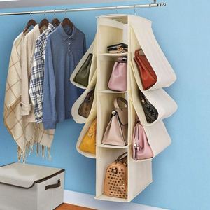 Sac de rangement pliable non tissé à 10 poches, organisateur de sacs à main suspendu, grande capacité, mural, pour sacs à main et portefeuilles dans le placard - Product Image 3