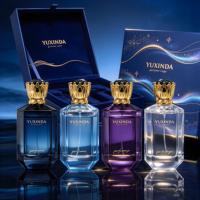 Botol Parfum Produk Baru Hijau Custom 100Ml Persegi Alas Tebal 50Ml Botol Parfum dengan Kemasan dan Tutup