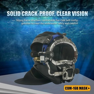 Casques de plongée anciens SEAM CDM16B en polycarbonate polymère, résistance aux chutes et à la pression, utilisation commerciale en plongée, CE 300m - Product Image 6