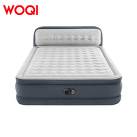 WOQI Matelas pneumatique de luxe avec tête de lit Sac de rangement à pompe électrique intégré pour chambre à coucher