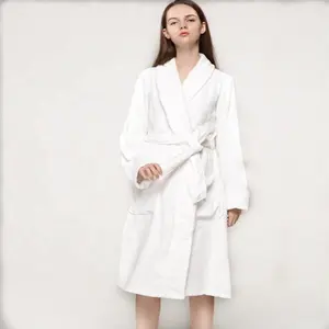 帝王毛绒衬里超细纤维毛圈水疗浴袍，适合热水浴缸