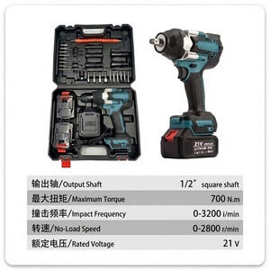 Llave Eléctrica Multifuncional sin Escobillas de Alto Torque de 700N.m para Andamiantos y Carpinteros, con Batería de Litio de Impacto - Product Image 3