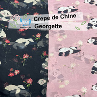 100% Polyester mousseline de soie tissu tailleur personnel bleu 3D grande fleur impression numérique pour mariage dames hauts sacs utilisation à la mode