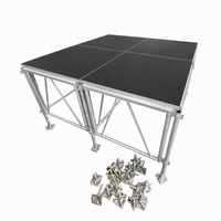 Scène événementielle extérieure en aluminium 4x8, podium facile à installer, plateforme de scène portable pour concert, église, mariage