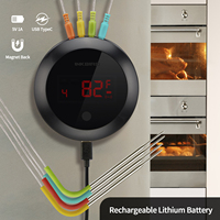 INKBIRD termometer daging IBT-4RT, nirkabel dengan 4 Probe warna