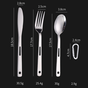 Viajar Picnic Senderismo Cubiertos Cuchillo Tenedor Cuchara Juego Camping Utilidad Juego de cubiertos - Product Image 2