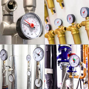 Manomètre manomètre de chaudière à vapeur d'air et d'<span class=keywords><strong>eau</strong></span> à double aiguille de 2.5 "à quatre barres - Product Image 6