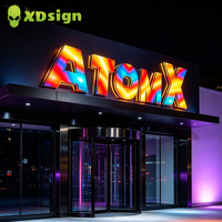 Enseigne extérieure lumineuse LED 3D personnalisée à changement de couleur rapide, contrôlée par Bluetooth, étanche, pour publicité commerciale et décoration de voiture