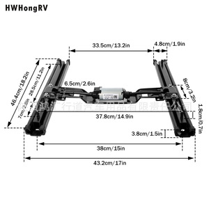 รางเลื่อนอเนกประสงค์สำหรับเปลี่ยนเบาะรถยนต์ไฟฟ้า HWHongRV ขนาด 33.5 ซม. 13.2 นิ้ว สำหรับรถบ้านและยานพาหนะเชิงพาณิชย์ - Product Image 1