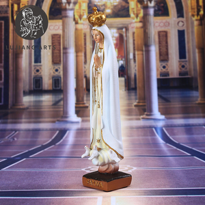 Estatua católica de Nuestra Señora de Fátima de 8 pulgadas, decoración de escultura de resina, figura de Nuestra Señora de Fátima EN LA Base, regalo religioso - Product Image 3