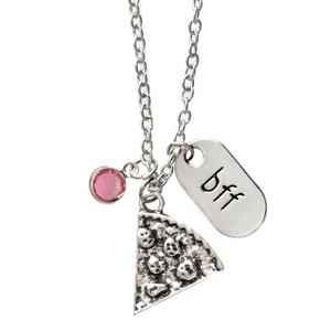 गर्म बेच 6pcs सोने/चांदी दोस्ती पिज्जा टुकड़ा हार प्रेमियों दोस्ती हार सबसे अच्छा दोस्त हमेशा के लिए हार - Product Image 3