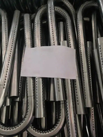 FHM pembakar lemak Stainless Steel, pembakar tabung lurus bentuk U untuk Pemanggang