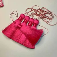Sjzmm haute qualité 10cm SilkThread gland frange pour décoration de fête porte-clés pompons