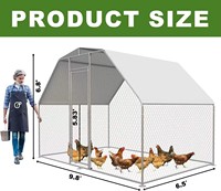 Poulailler métallique anti-rouille avec accès facile - Grand bac facile à nettoyer, ventilé, pour 50 poules