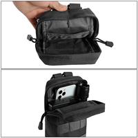 Pochette utilitaire tactique MOLLE, sac de rangement EDC grand format résistant à l'eau avec mousquetons à dégagement rapide