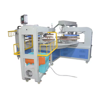 Presse à chaud pneumatique automatique rotative 3 têtes 7 stations 40*60cm pour le chargement et le déchargement de films DTF imprimés sur T-shirts en coton