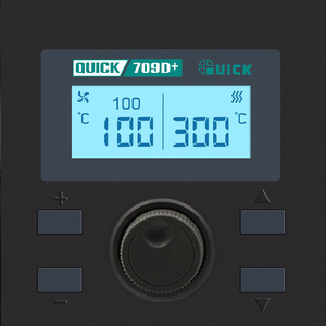 Station de dessoudage numérique Quick 709D+ avec température réglable et fer à souder à trois canaux et pistolet à air chaud - Product Image 4