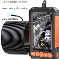 Nouvel endoscope à double caméra de 4,3 pouces avec écran d'affichage pour la réparation industrielle automobile et des canalisations