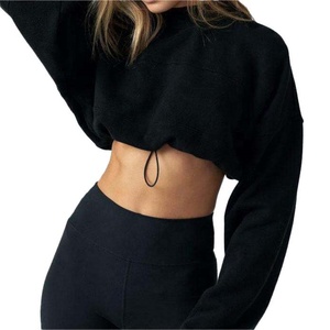 Sudadera de Algodón de Alta Calidad al por Mayor para Mujer, Logotipo Personalizado Impreso, Opciones Multicolores, Top Corto Tipo Pullover para Mujer - Product Image 6