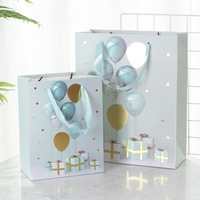Nouveaux sacs en papier kraft de luxe en carton ivoire pour emballage promotionnel de cadeaux d'anniversaire pour enfants, design 2025
