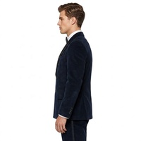 Veste de costume de smoking de luxe pour homme en velours pelucheux de qualité supérieure, coupe ajustée, double boutonnage, col à revers, pour soirée formelle et mariage