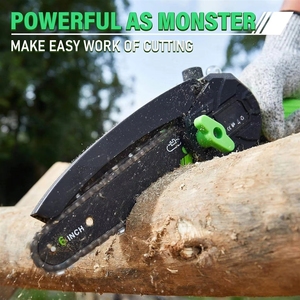 Mini Motosierra de <span class=keywords><strong>6</strong></span> Pulgadas con 2 Baterías, Regalo para Hombres, Papá, Esposo, Idea para el Cumpleaños de la Madre 2025 - Product Image 6