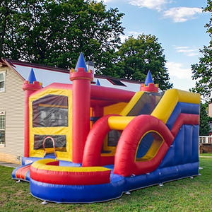 Inflatable lâu đài bouncy thương mại giá cả phải chăng lâu đài Nhảy Nhảy nhà với trượt nước cho trẻ em - Product Image 1