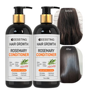 Après-shampoing nourrissant et hydratant au romarin, biotine, sans sulfate, biologique, naturel, à la kératine et parfumé, avec logo personnalisé - Product Image 1