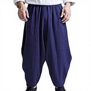 Pantalon Harem Unisexe Ample Bleu Marine en Spandex/Polyester Style Sportif Séchage Rapide & Respirant pour la Lutte - Product Image 4