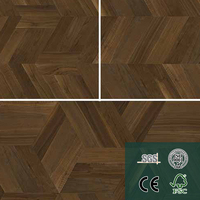 Parquet en bois d'ingénierie moderne en forme d'arête de poisson, motif personnalisé, vente en gros par lots, sol composite écologique
