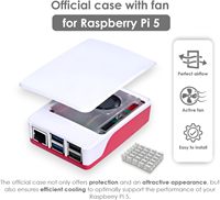 Kit de démarrage de carte de développement Raspberry Pi 5 8 Go |   Carte SD 64 Go, alimentation, boîtier, ventilateur |   Micro 4K pour câble, dissipateur thermique en aluminium