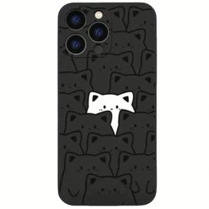 Fundas de teléfono con patrón de gato de pantalla completa para Iphone 16 15 14 13 12 11 Plus Pro Max Anti Fall Soft Shell TPU Phone Case - Product Image 4