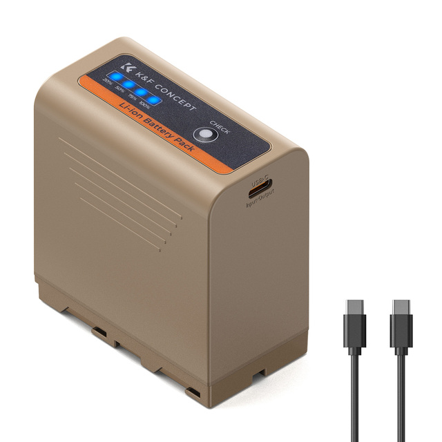 K&F Concept 20W PD Two-Way Fast Charge Rechargeable 10500mAh NP-F970 Camera Battery for Sony NP-F970/960/950/930 NP-F570 NP-F550