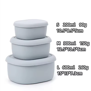 Boîte à lunch en silicone résistante à la chaleur, compatible micro-ondes, bol pour bébé, récipient de stockage domestique - Product Image 4
