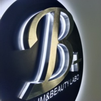 Lettres 3D rétroéclairées personnalisées haut de gamme SP SIGN, enseignes lumineuses en acier inoxydable LED, logo en lettres en relief pour la réception de bureau
