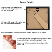 Cadre photo en bois naturel 8x8 pour table ou mur, à suspendre horizontalement/verticalement, cadre photo carré 10x10 pour galerie murale/poster
