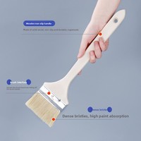 Brosse à poils longs en bois, poils bruns, pour machine industrielle, sans poils, spéciale nettoyage de la poussière, fabriquée en Chine