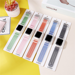 Tschick plus récent bracelet Sport pour Apple Watch Band série 6 SE 3 4 5 <span class=keywords><strong>Silicone</strong></span> <span class=keywords><strong>Transparent</strong></span> pour IWatch 6 bracelet 38/40mm 42/44mm poignet - Product Image 1