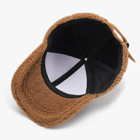 Casquette de baseball en polaire Teddy unie et moelleuse, style mode, pour femme, chaude, hiver, à visière incurvée, pour usage quotidien en extérieur, vente en gros