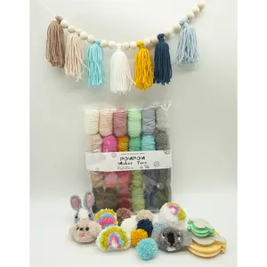 Échevettes de fils de coton, 24 couleurs assorties, parfaits pour la fabrication de pompons, livraison gratuite